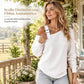 Blusa da Donna Casual in Tinta Unita, in Tessuto di Cotone e Lino, Monospalla
