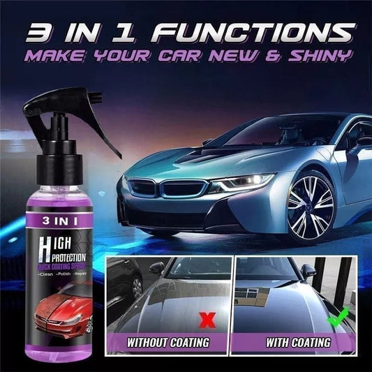 🏆Limited Time Offer Last Day Starting💥3 in 1 high protection quick car coating spray